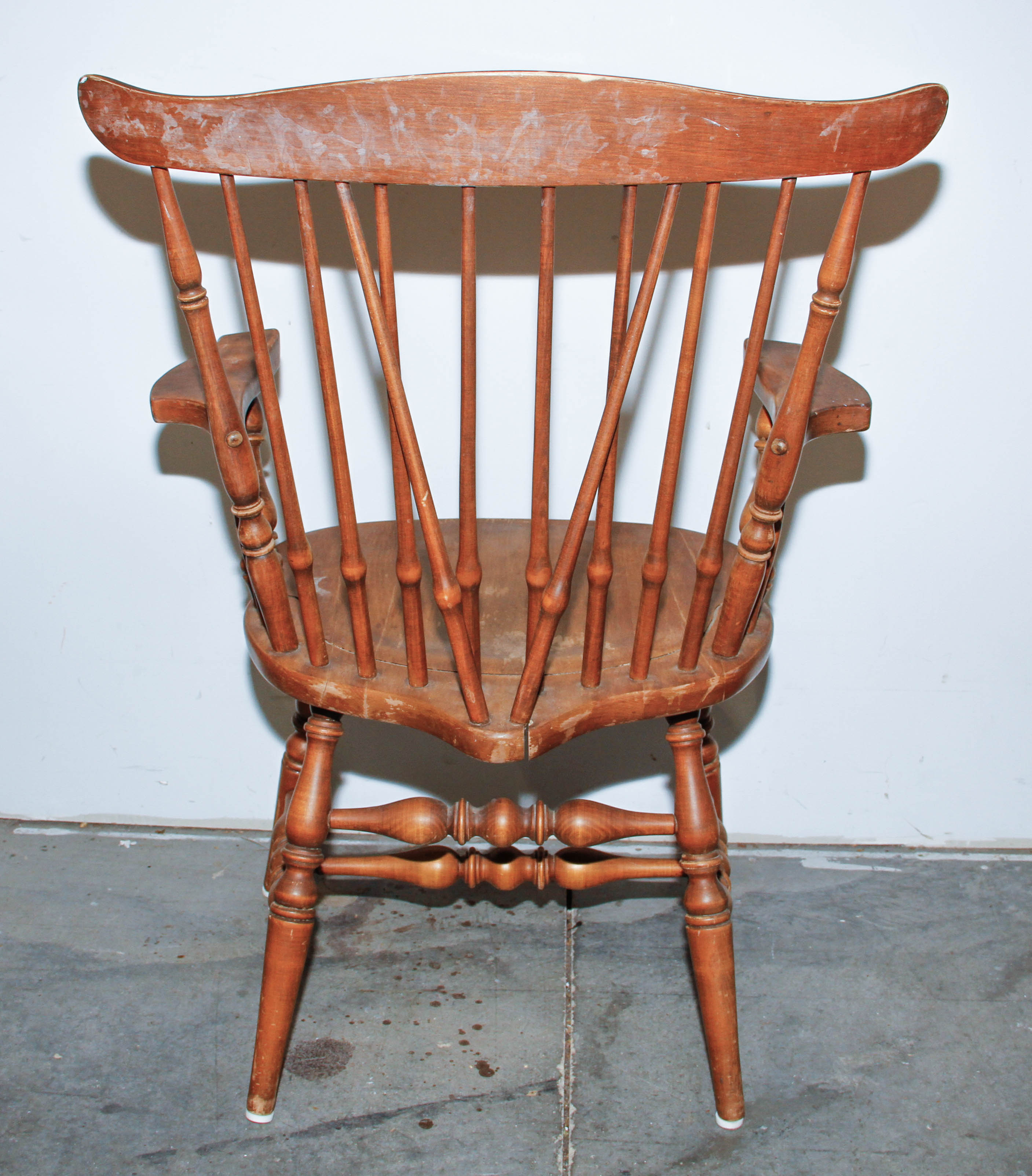 Set of Brace-back Windsor Style Dining Chairs