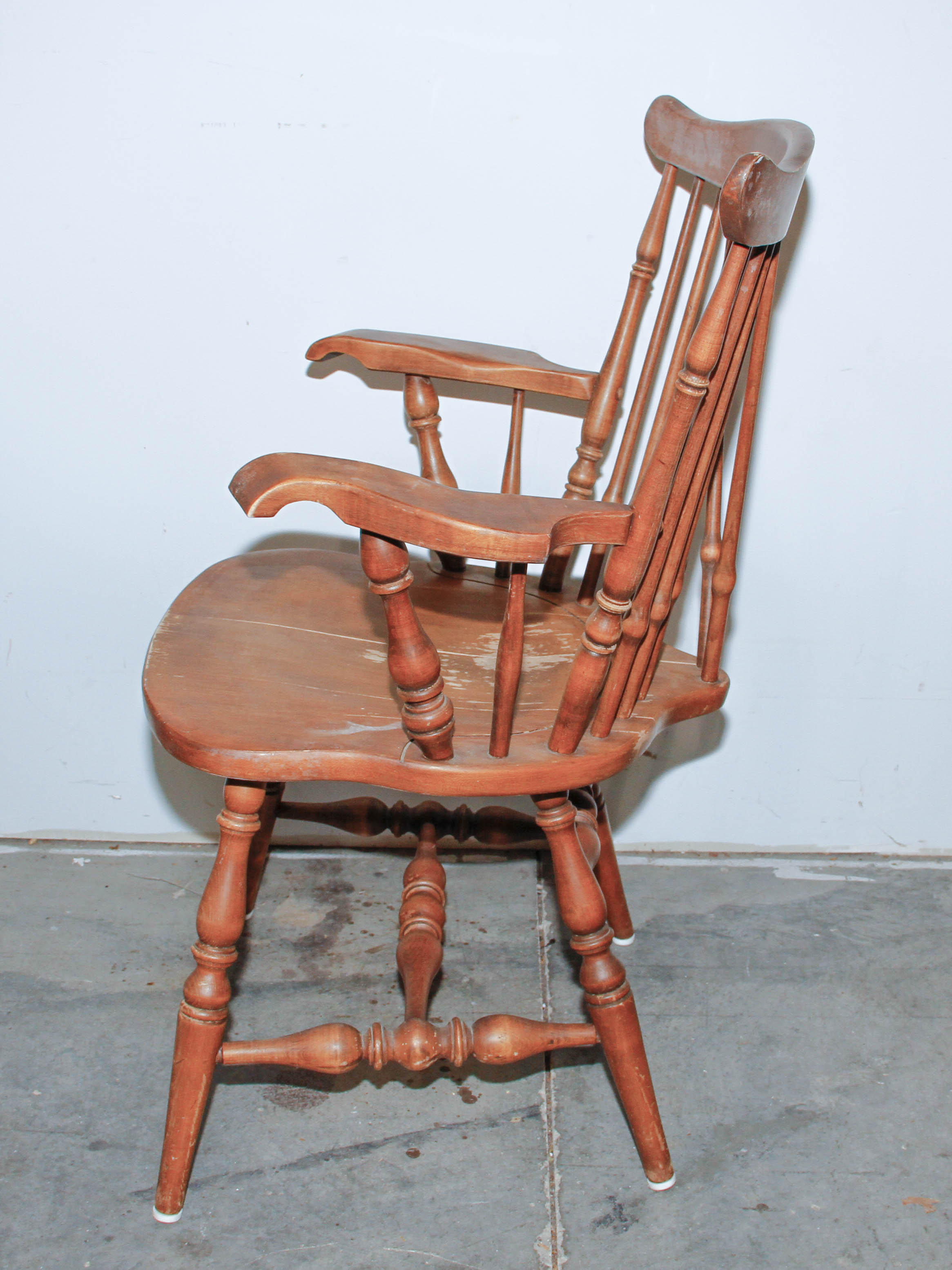 Set of Brace-back Windsor Style Dining Chairs