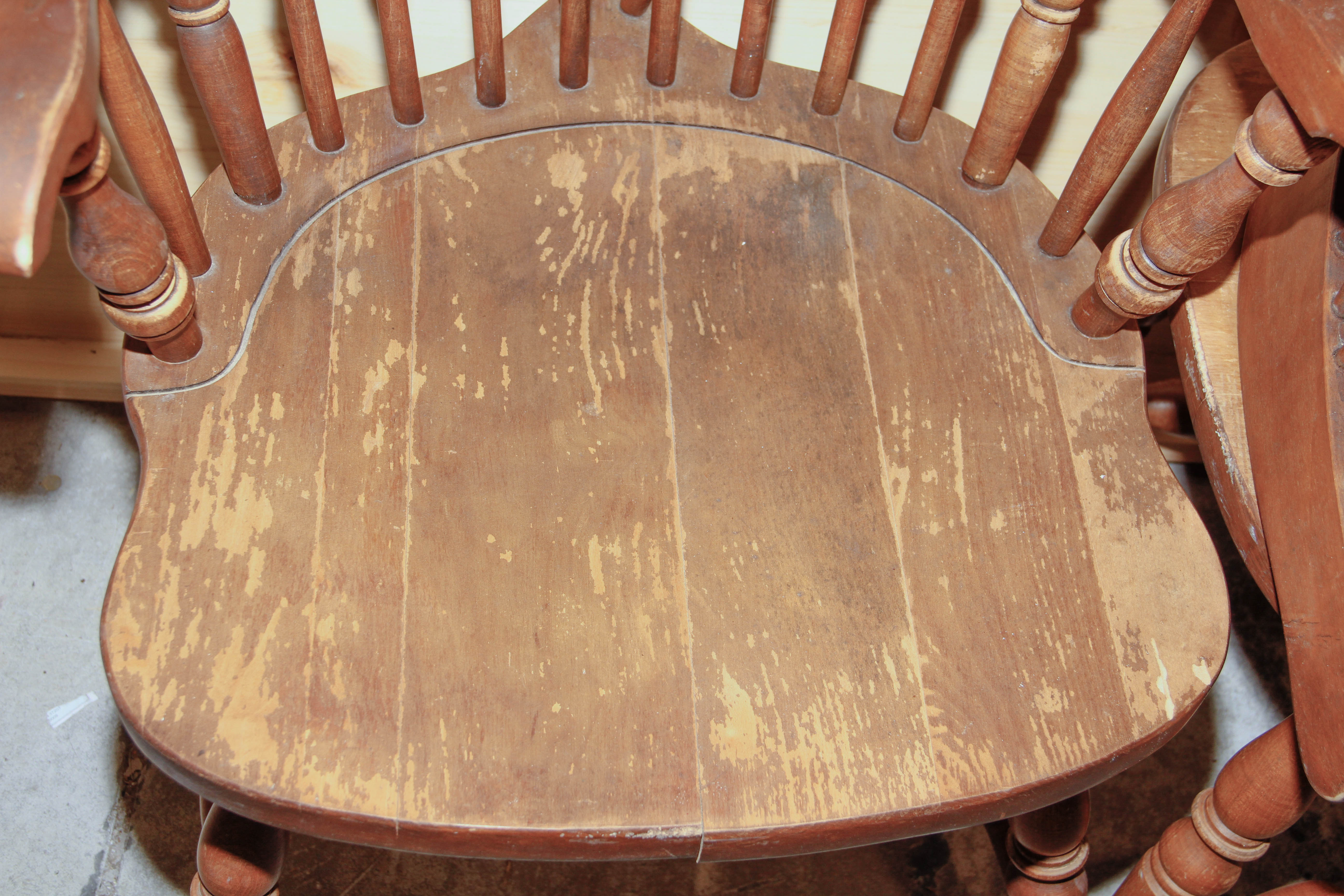 Set of Brace-back Windsor Style Dining Chairs