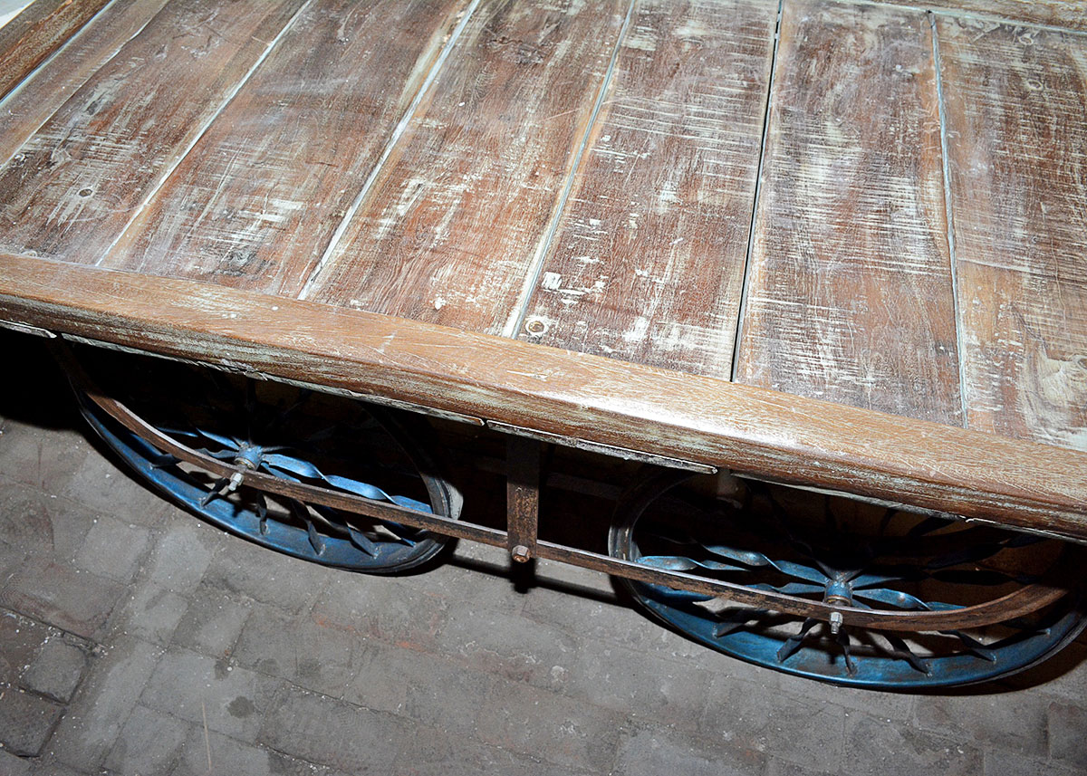 Vintage Wooden Flatbed Cart