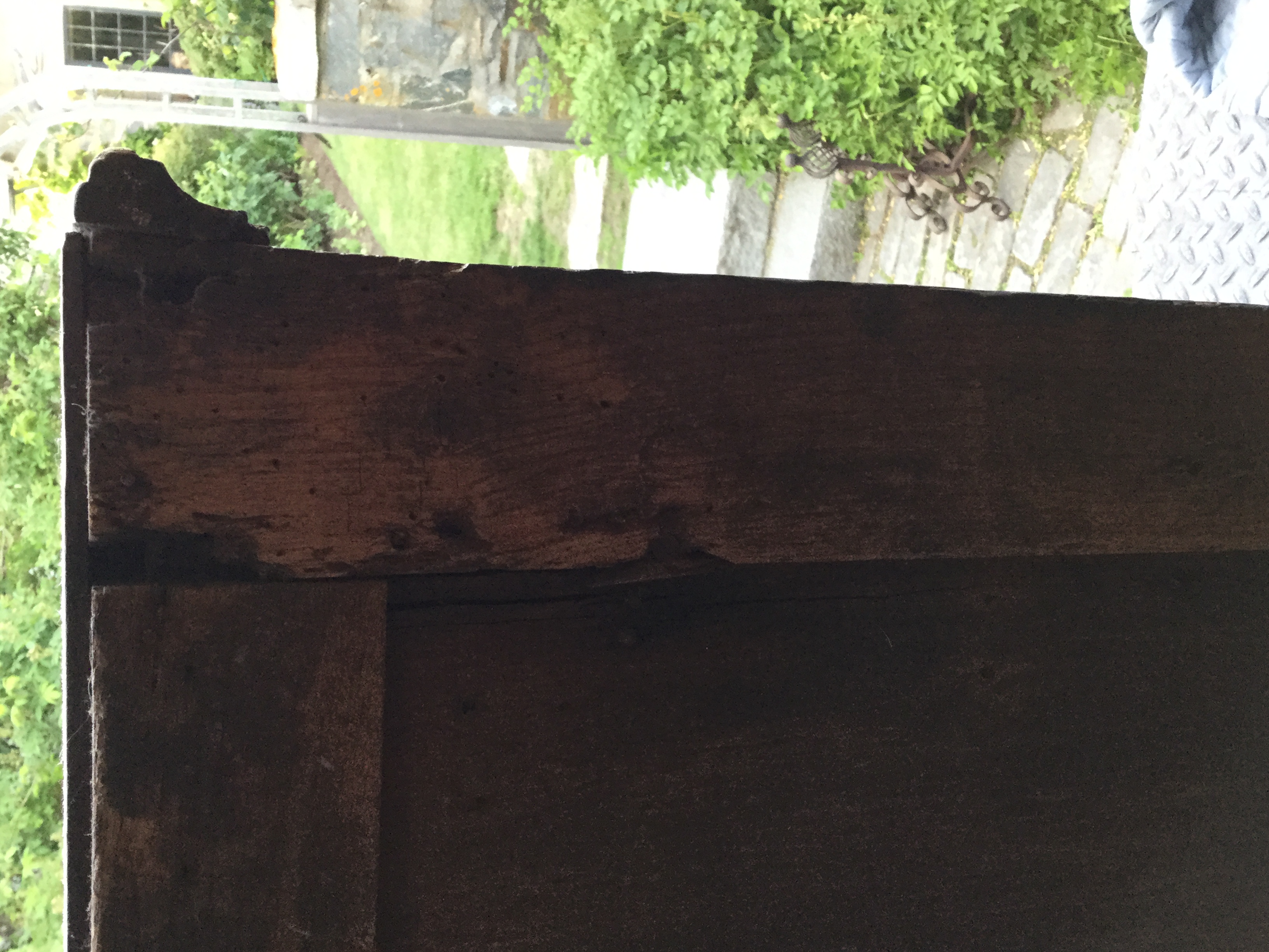 Antique William and Mary Oak Chest on Stand