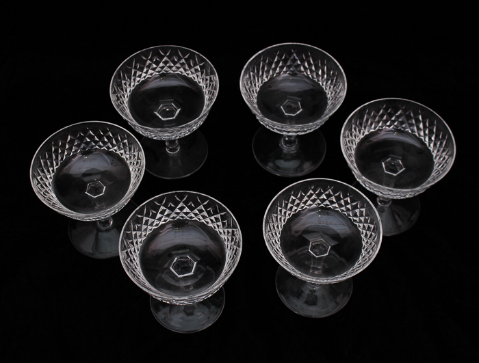Waterford "Alana" Crystal Champagne Saucers or Sherberts