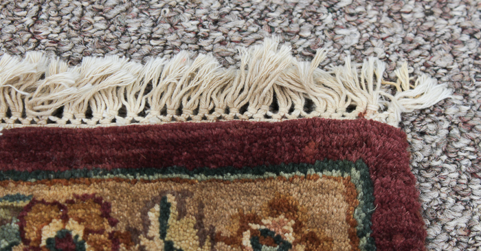 Hand-Knotted Chinese Persian-Inspired Wool Area Rug