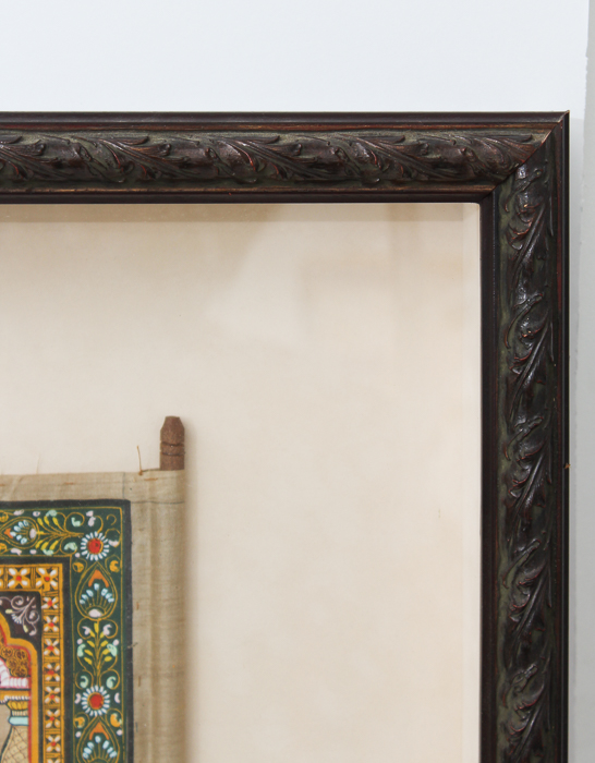 Indian Gouache Painting on Linen Scroll