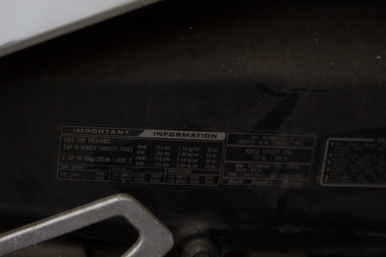 1987 Honda Hurricane CBR600F Motorcycle