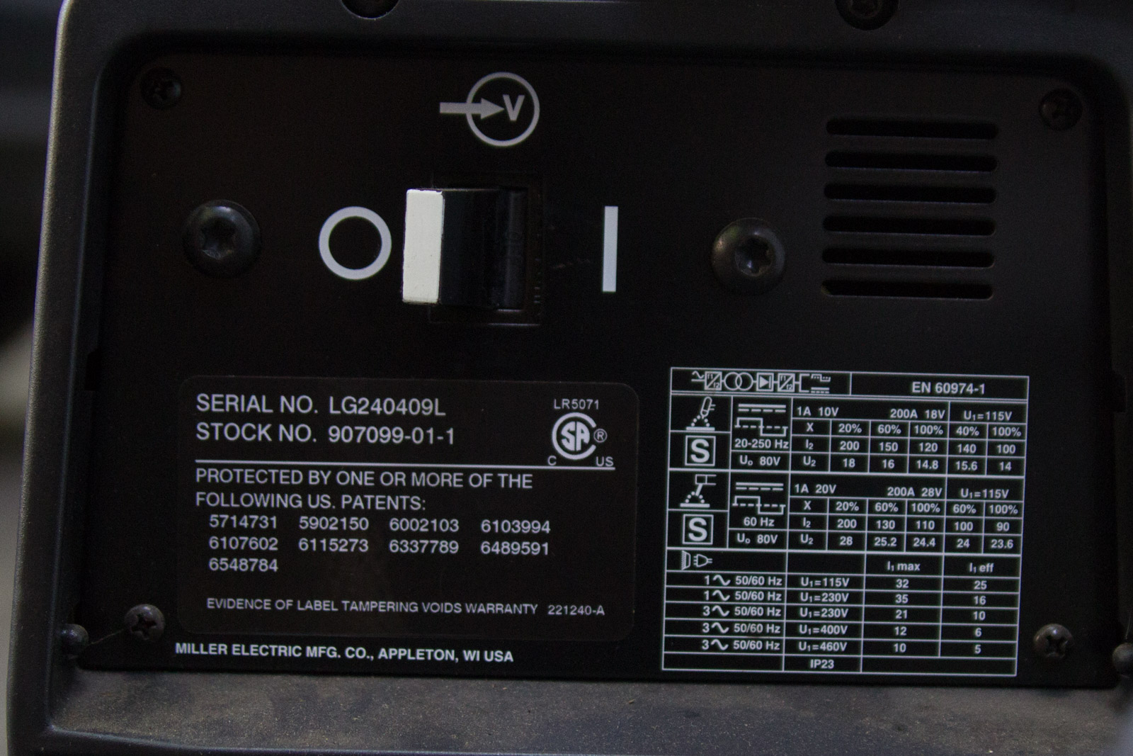 Miller "Dynasty 200DX" TIG Welder