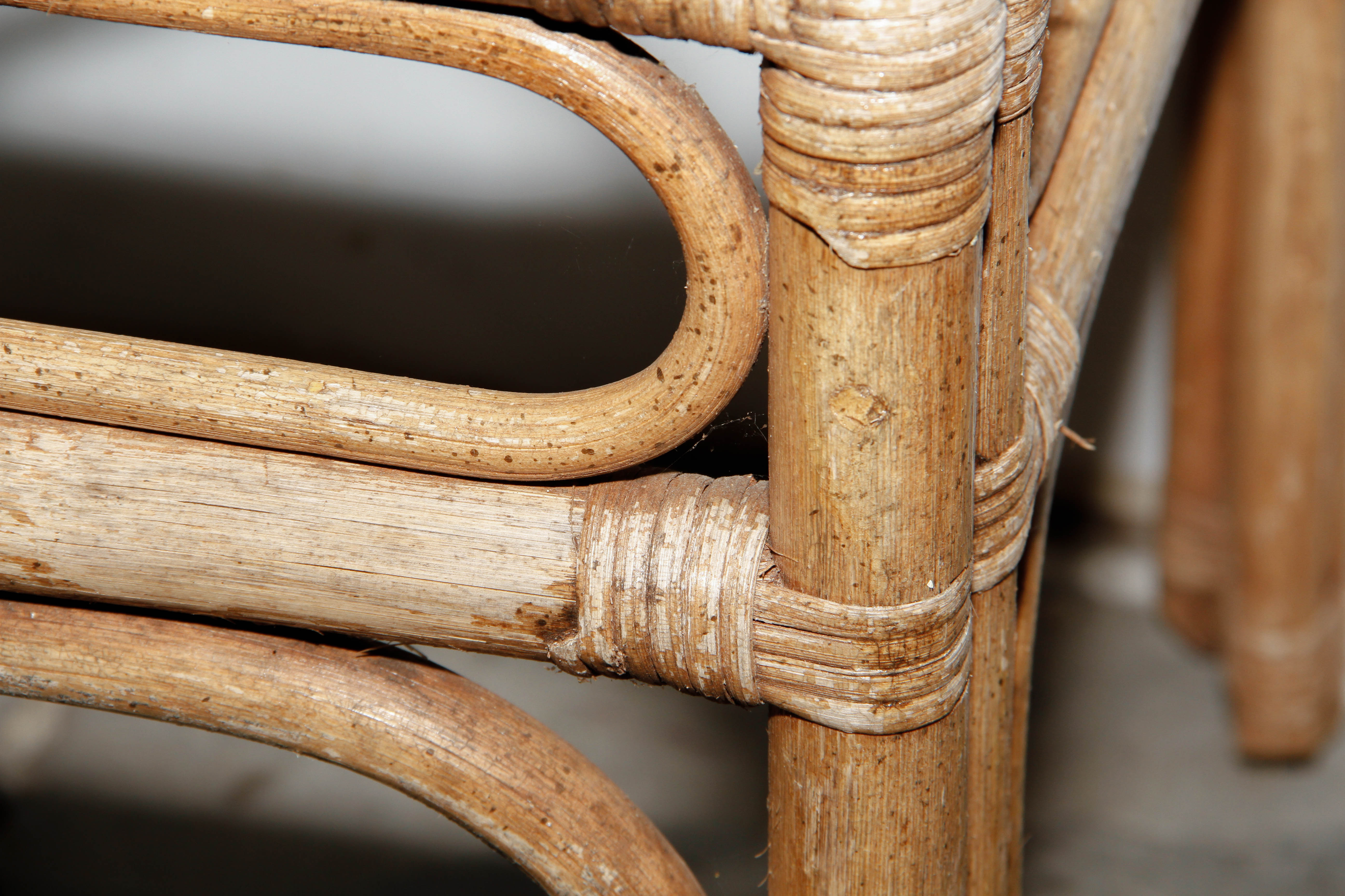 Pair of Rattan Tables