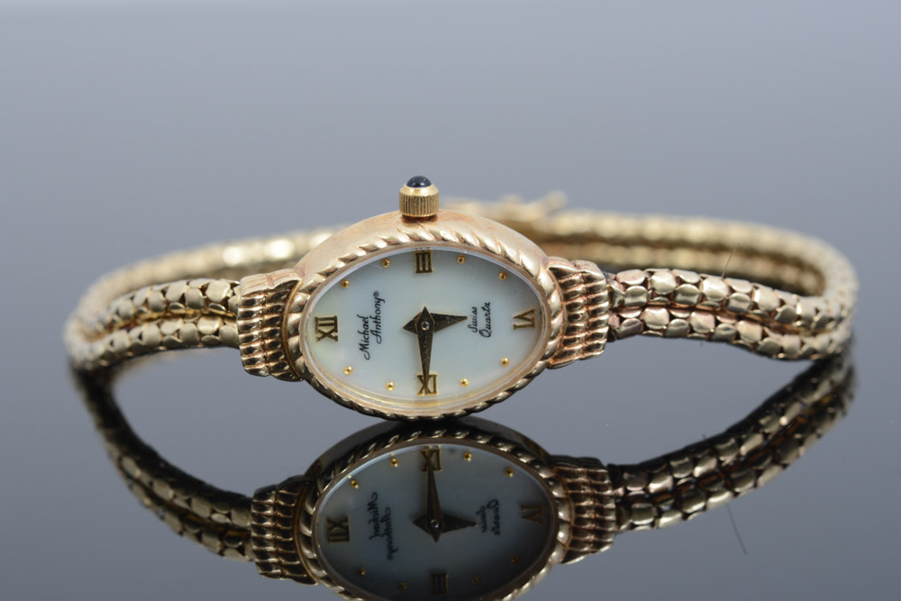 Michael Anthony 14K Yellow Gold Watch