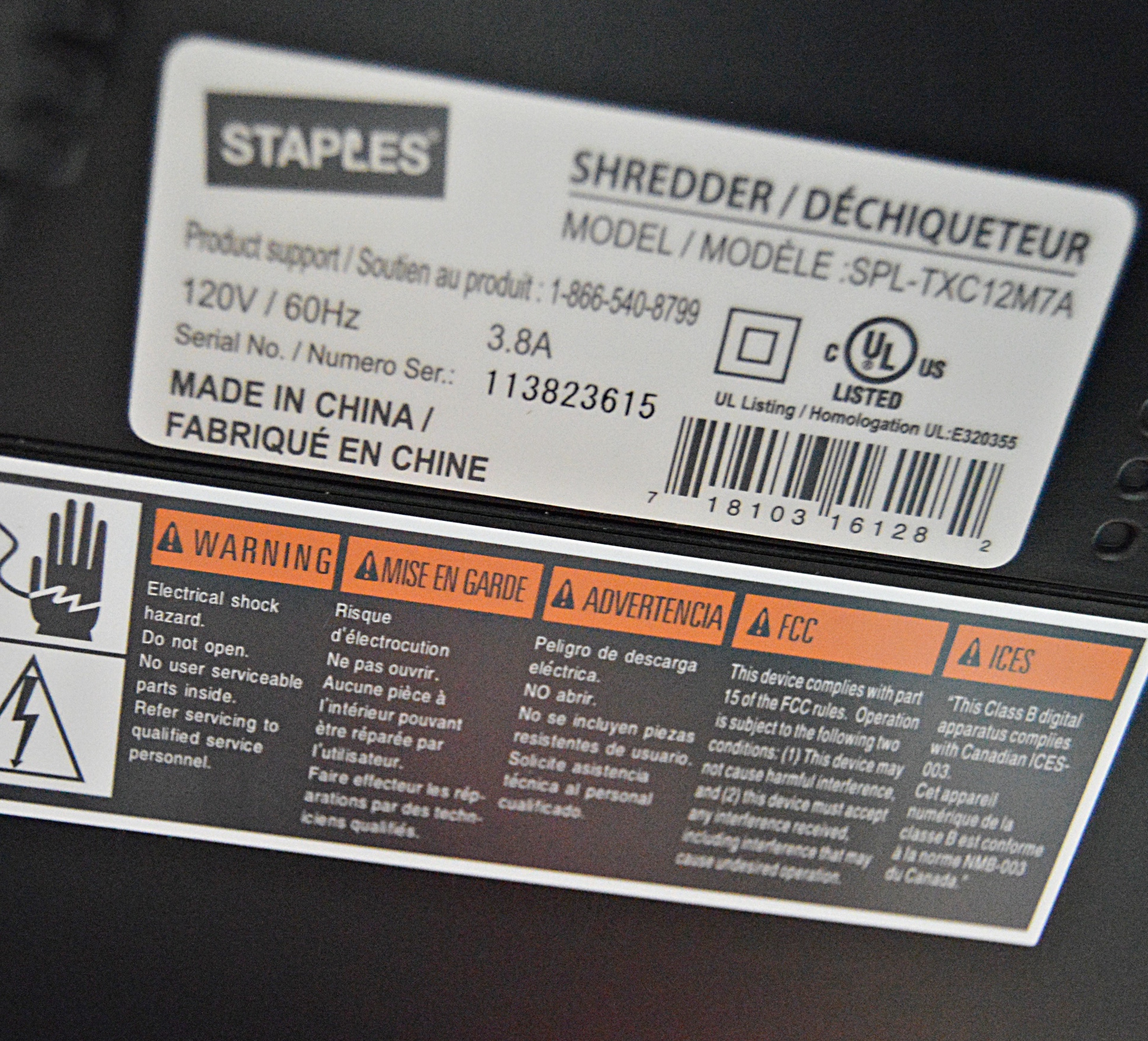 Canon Pixma 3200 Multifunction Printer, Staples Paper Shredder