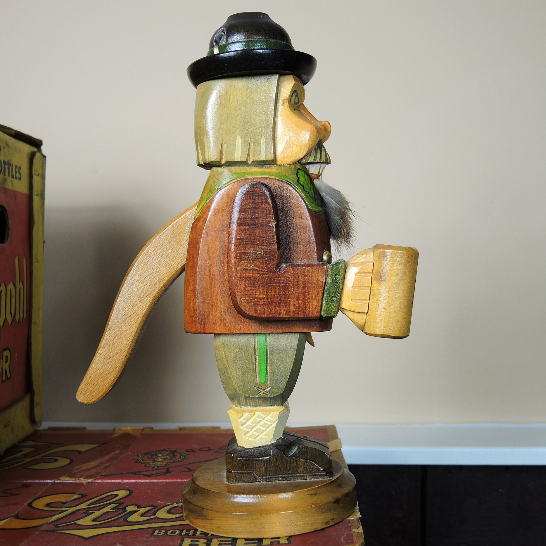 Vintage Cincinnati Beer Cases, Falstaff Metal Tray and Nutcracker