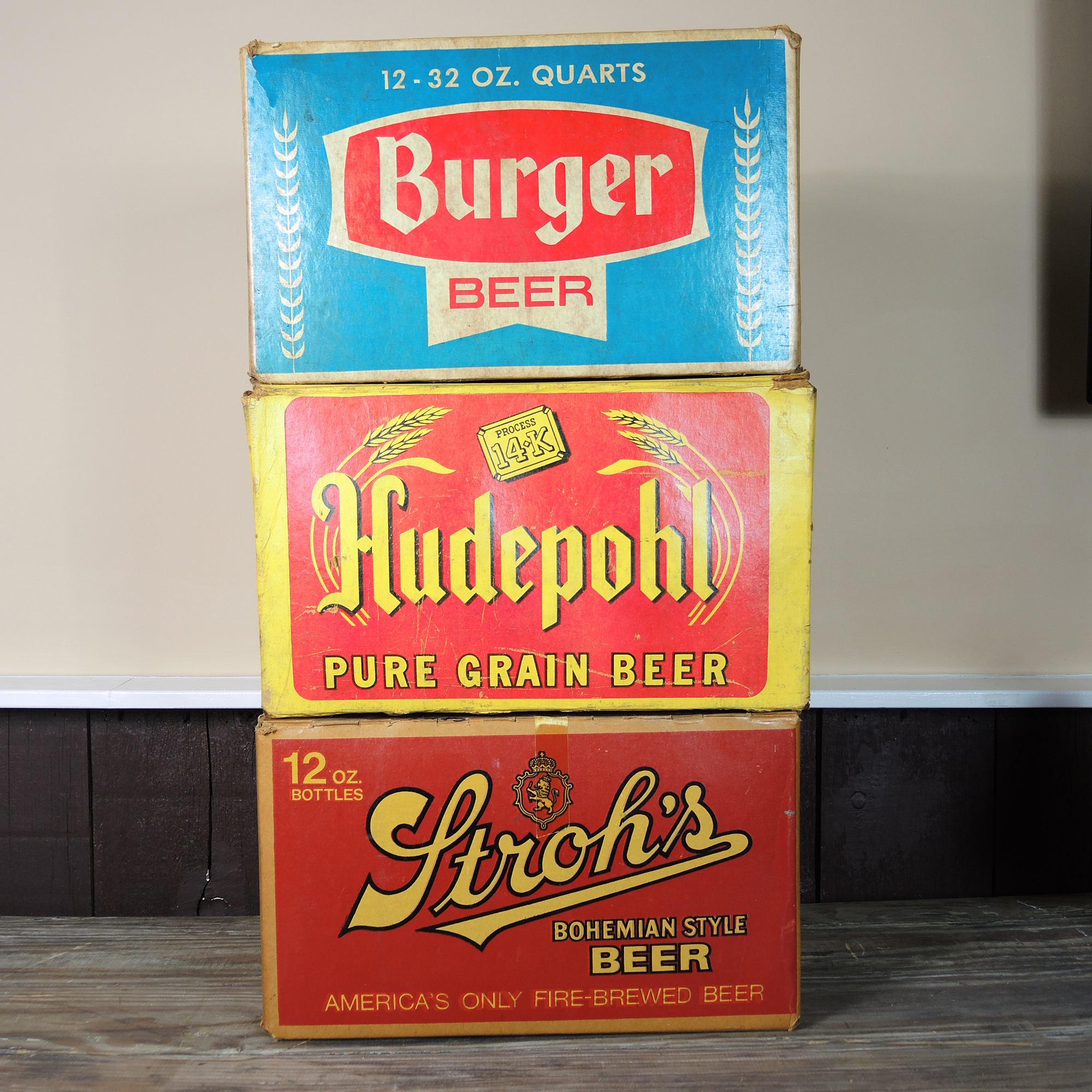 Vintage Cincinnati Beer Cases, Falstaff Metal Tray and Nutcracker