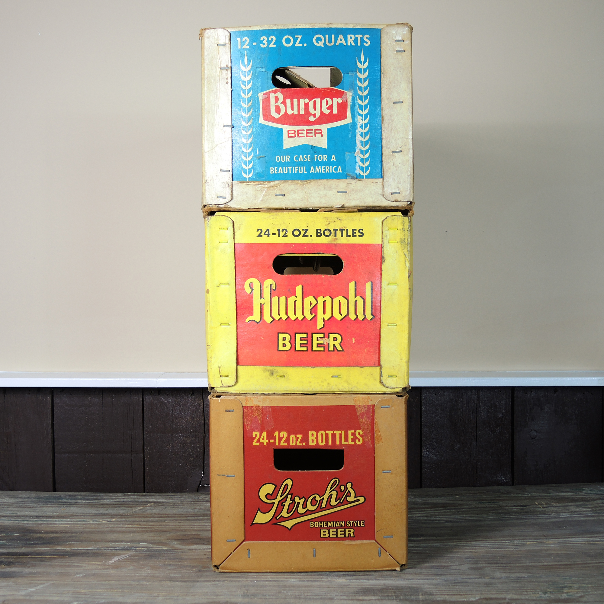 Vintage Cincinnati Beer Cases, Falstaff Metal Tray and Nutcracker