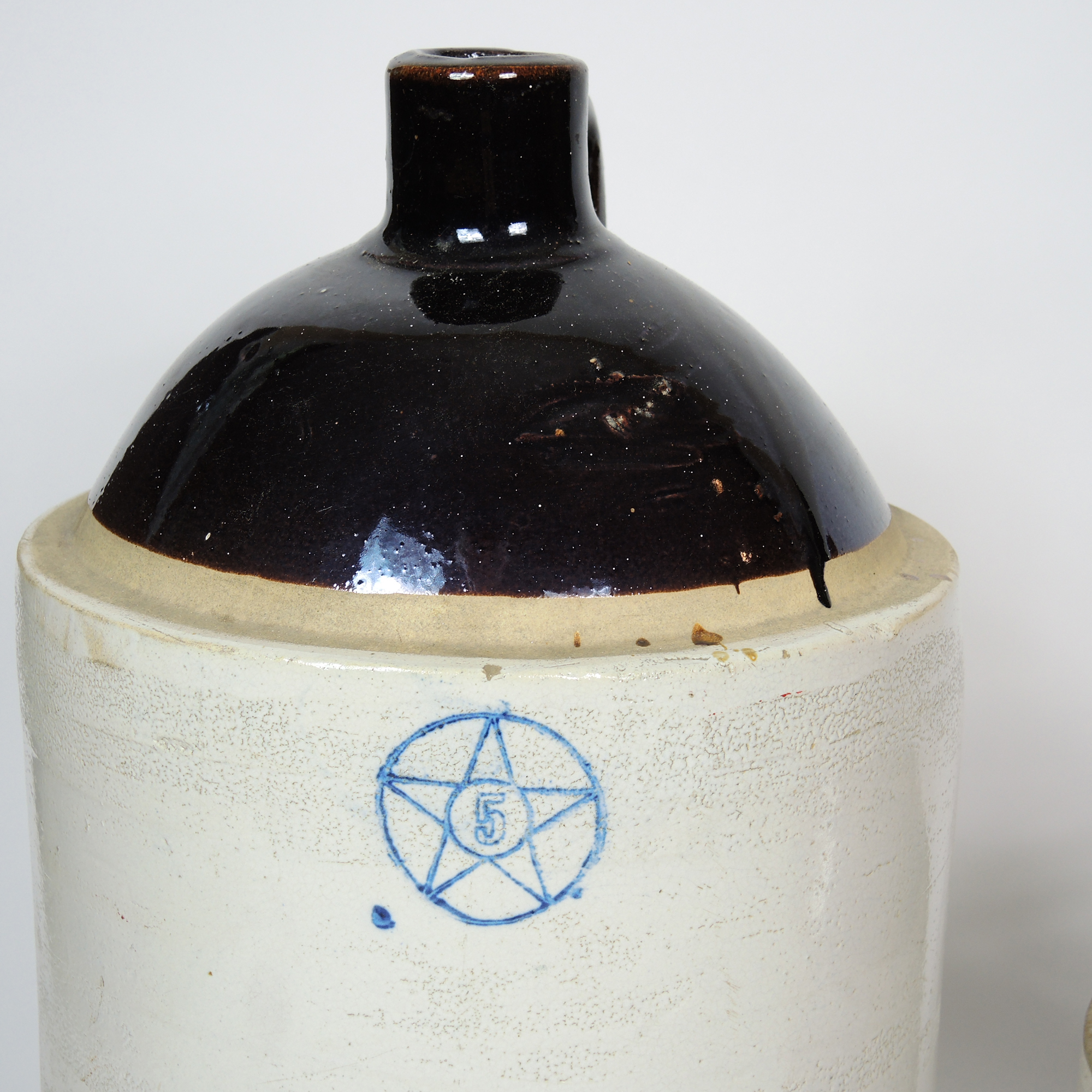 Two Vintage Stoneware Crock Jugs