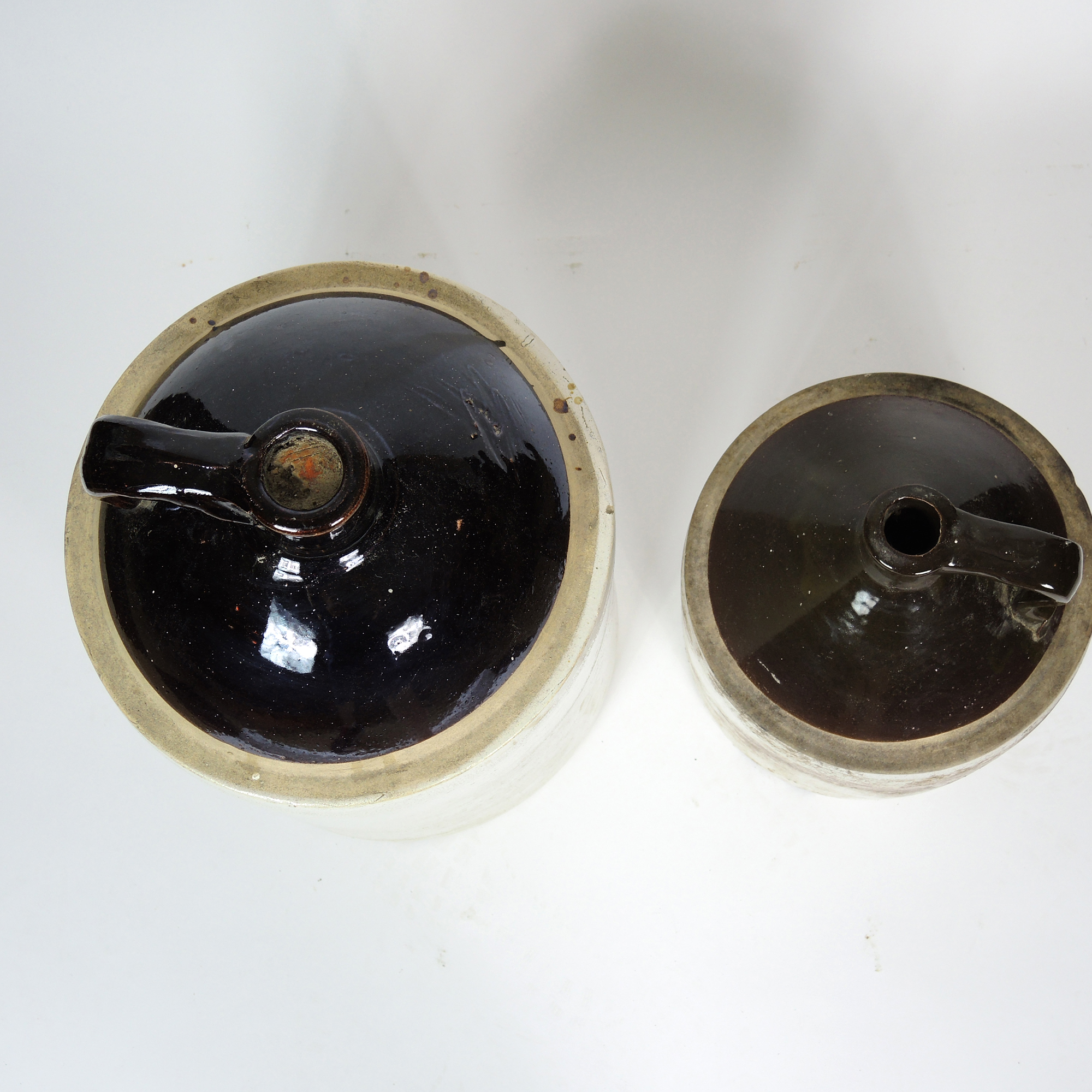 Two Vintage Stoneware Crock Jugs