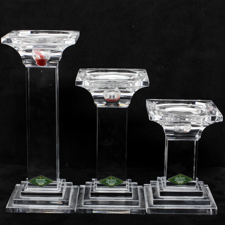Shannon Crystal Square Candle Holders