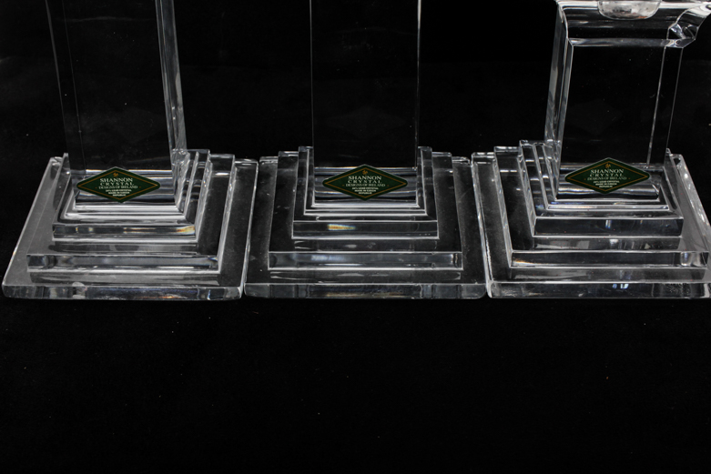 Shannon Crystal Square Candle Holders