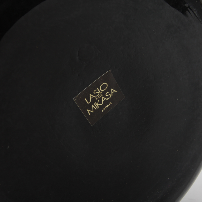 Laslo for Mikasa Glossy Black Urn Vase