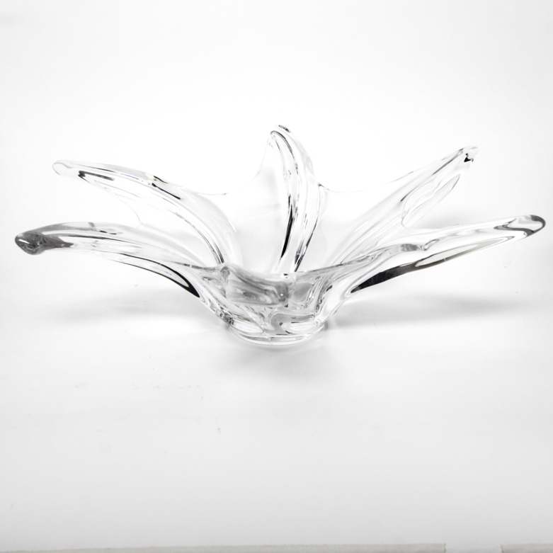 Art Vannes Crystal Starfish Centerpiece Bowl