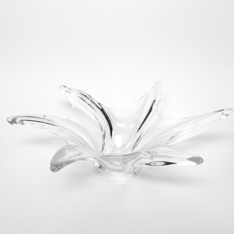 Art Vannes Crystal Starfish Centerpiece Bowl