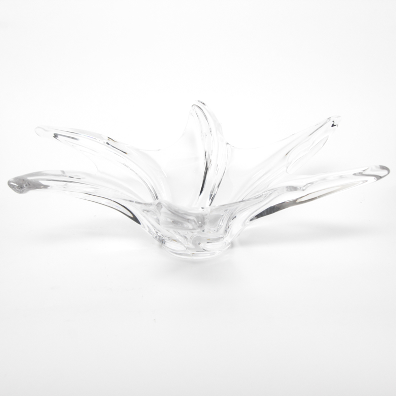 Art Vannes Crystal Starfish Centerpiece Bowl