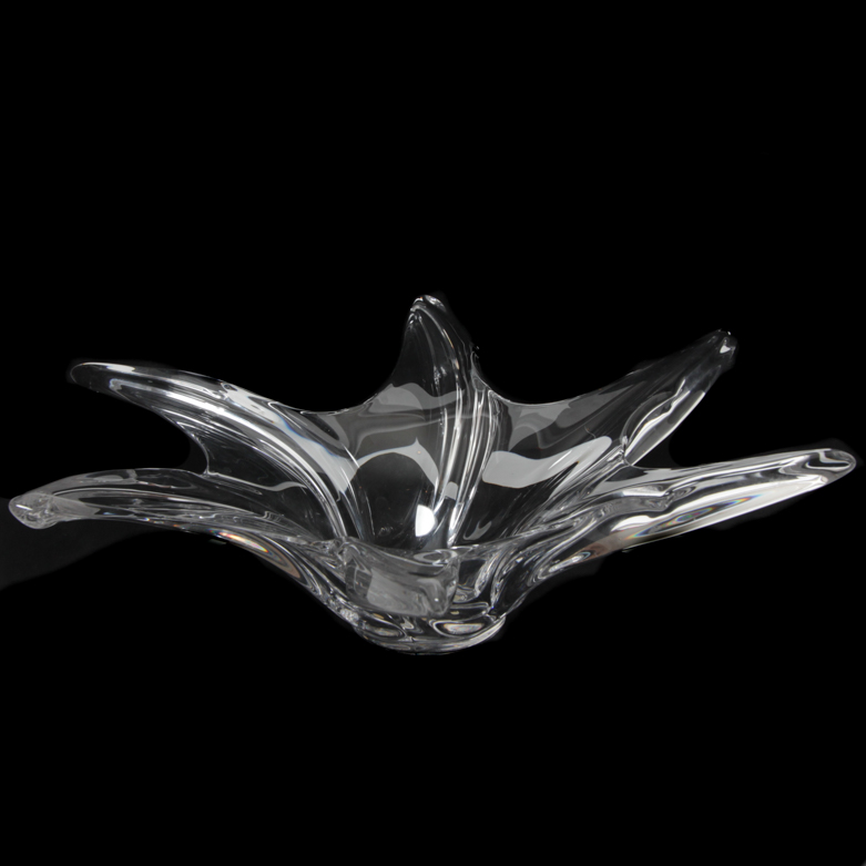 Art Vannes Crystal Starfish Centerpiece Bowl
