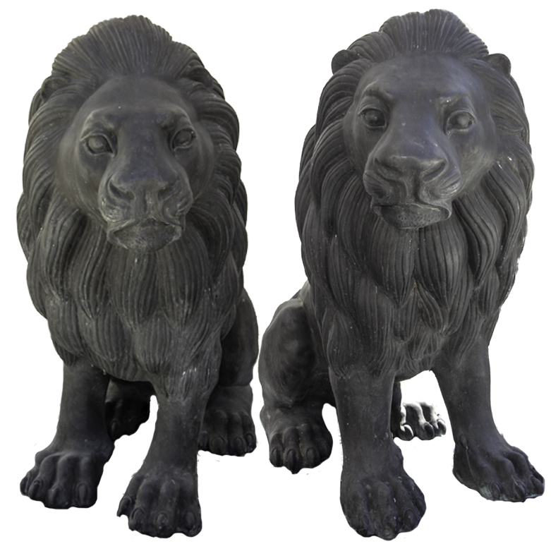Monumental Cast Lion Statues
