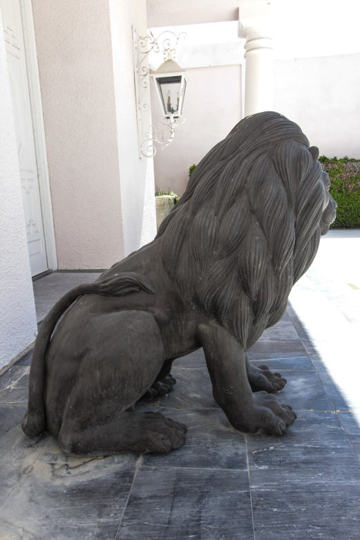 Monumental Cast Lion Statues