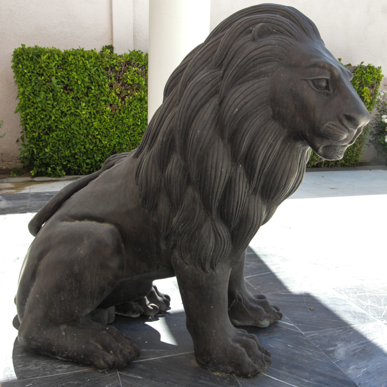 Monumental Cast Lion Statues