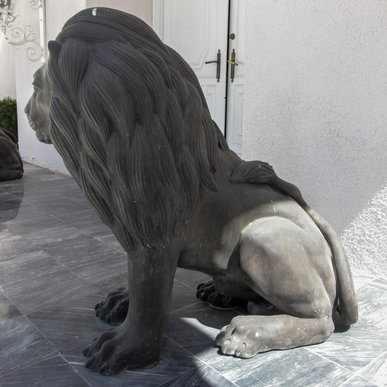 Monumental Cast Lion Statues