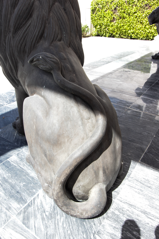 Monumental Cast Lion Statues
