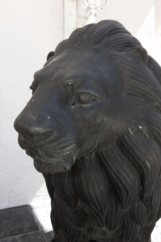 Monumental Cast Lion Statues