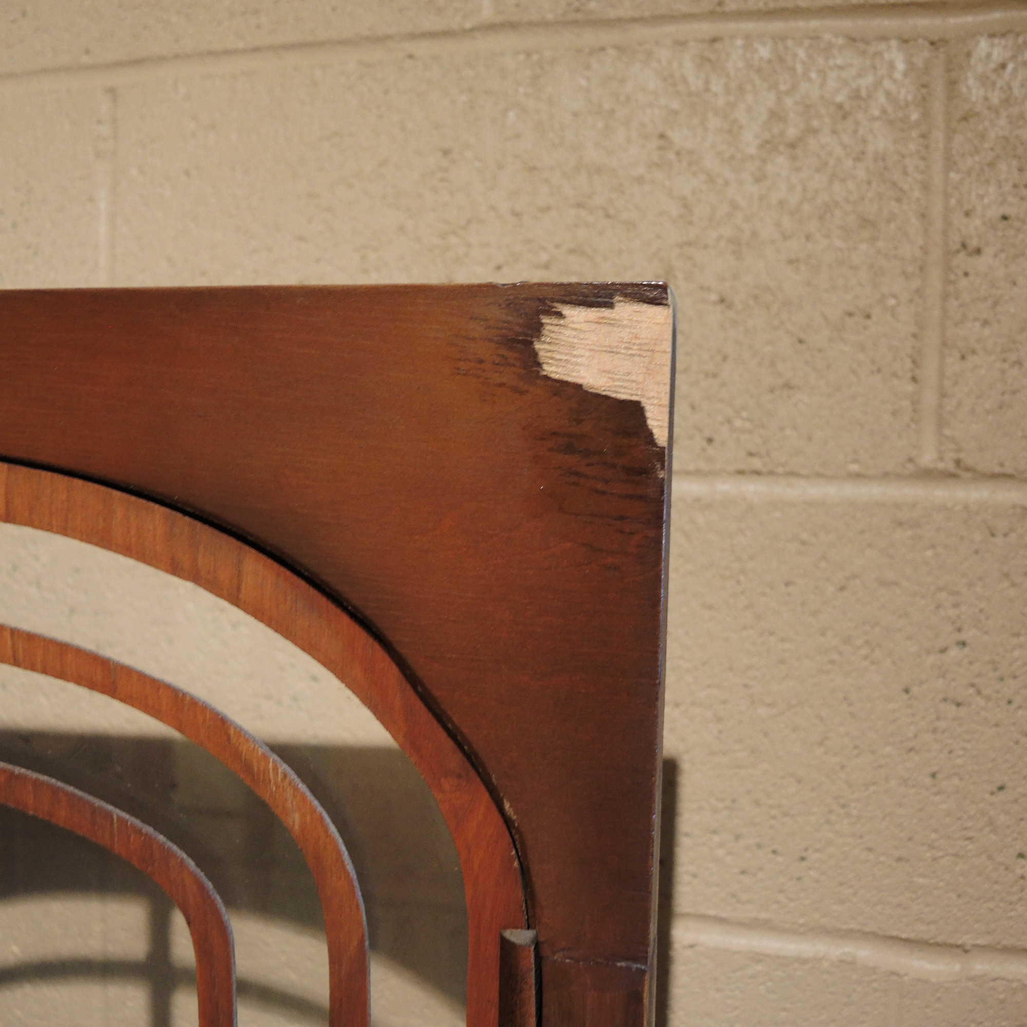 Art Deco Waterfall China Cabinet in Mahogany