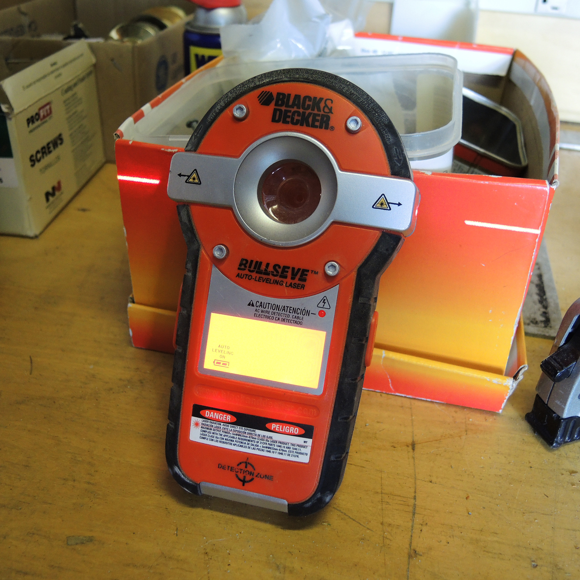 Large Work Bench, Hardware, Lamp, Hand Tools and More