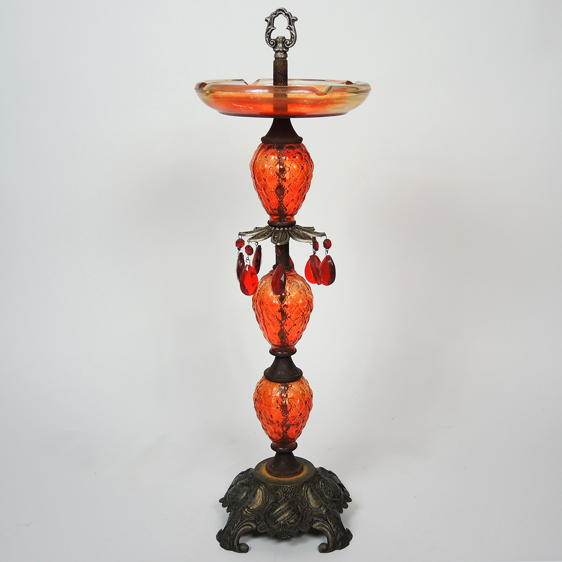 Vintage Flash Glass Smoking Stand