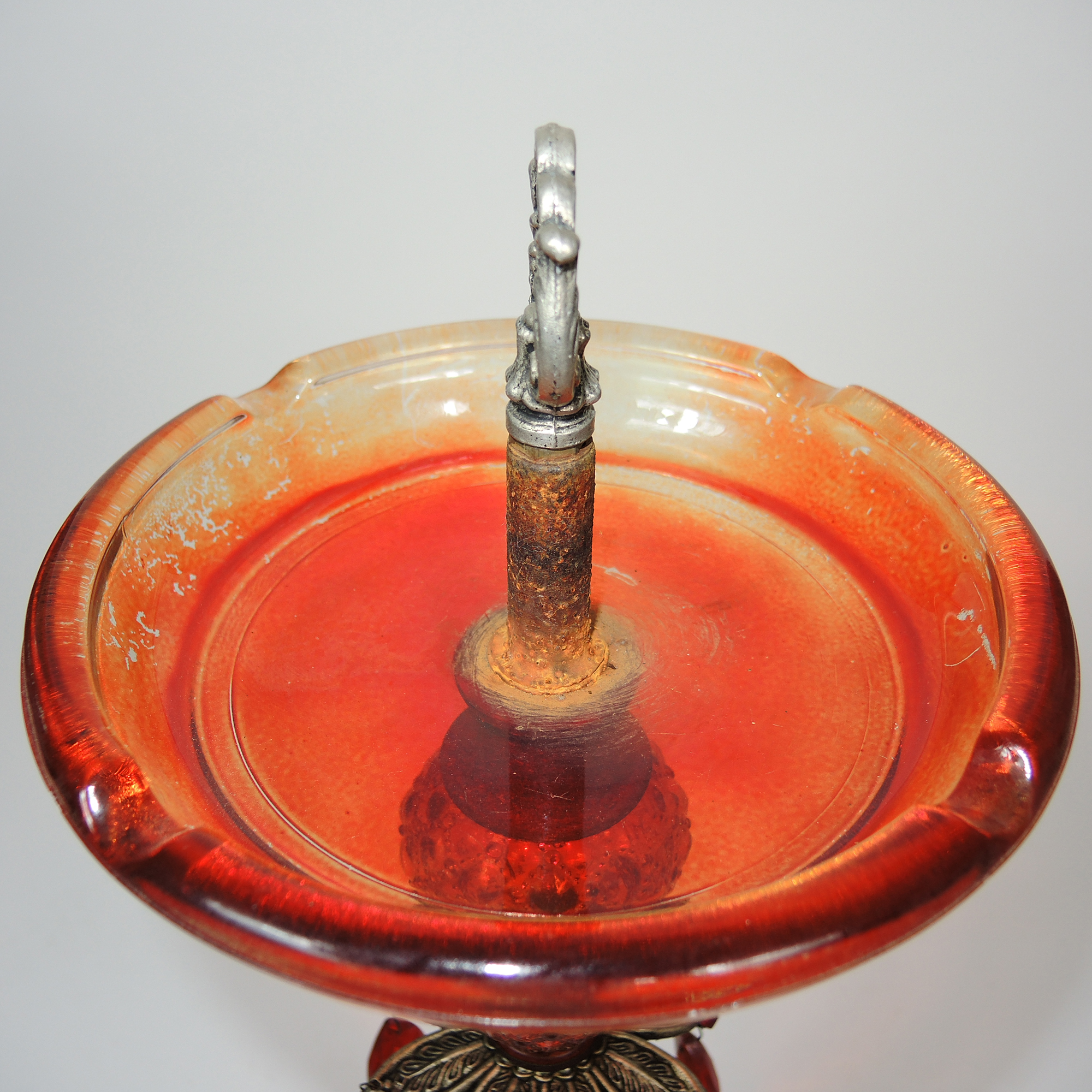 Vintage Flash Glass Smoking Stand