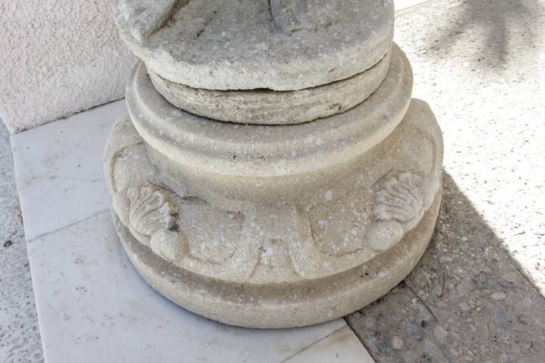 Pair of Cement Cherub Statues