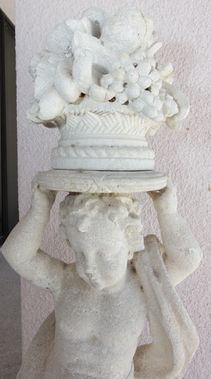 Pair of Cement Cherub Statues