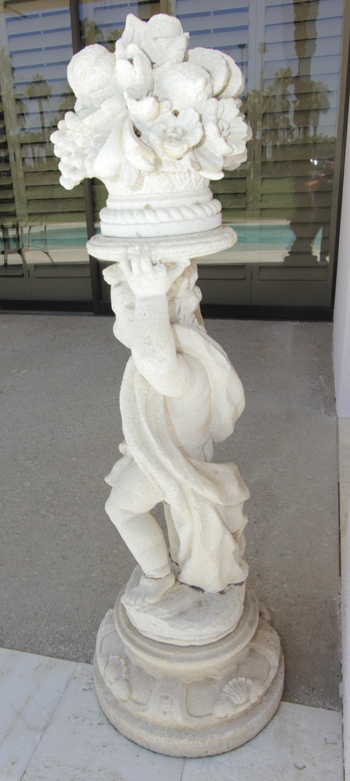 Pair of Cement Cherub Statues