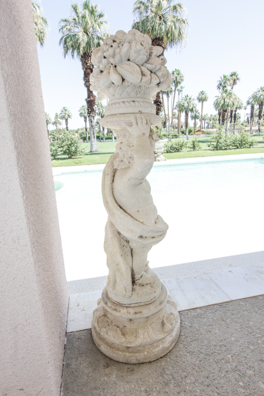 Pair of Cement Cherub Statues