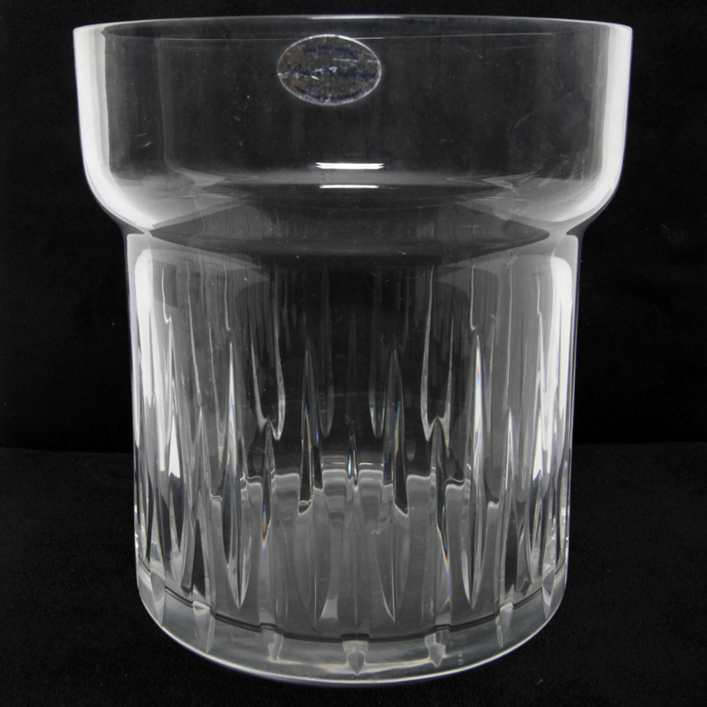 Leaded Cut Crystal Ice Bucket and Tumblers