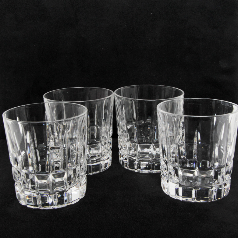 Leaded Cut Crystal Ice Bucket and Tumblers