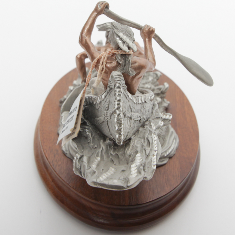 Peter C. Sedlow Limited Edition Pewter Sculpture "Whitewater Rush"