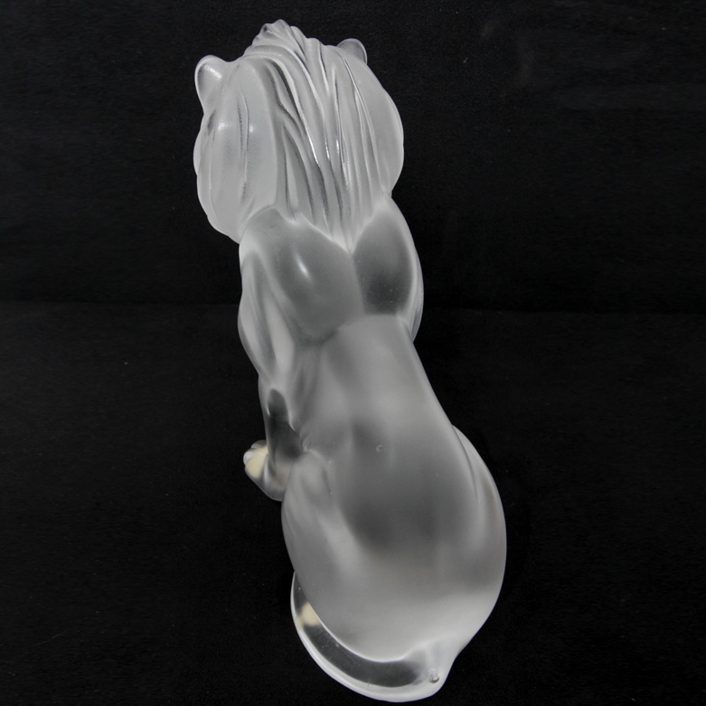 Lalique Crystal "Bamara" Lion Sculpture