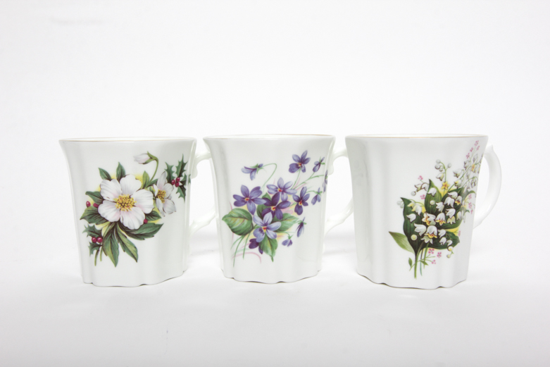 Set of Royal Grafton Bone China Teacups