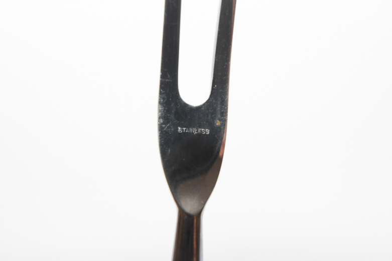 Vintage Englishtown Stainless Steel and Horn Handled Carving Set