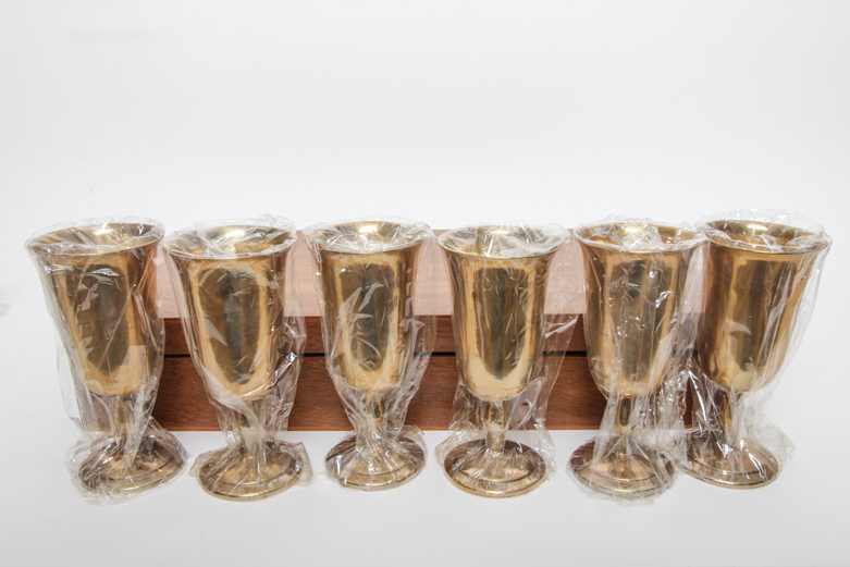 Set of Vintage Thai Brass Goblets