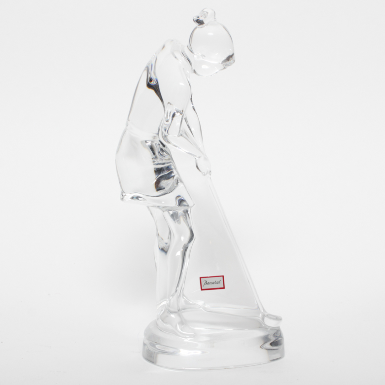 Baccarat Crystal Female Golfing Sculpture