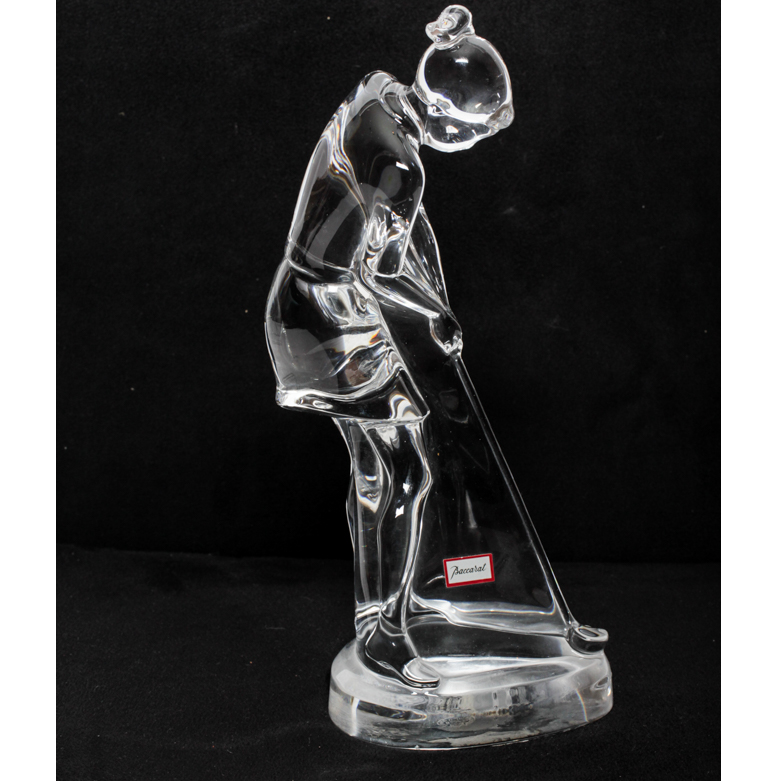 Baccarat Crystal Female Golfing Sculpture