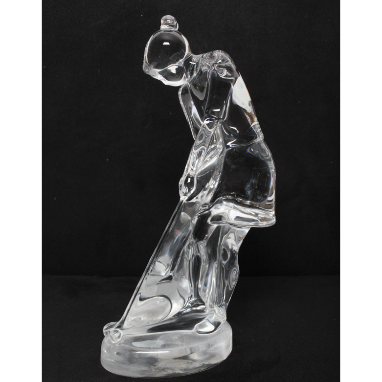 Baccarat Crystal Female Golfing Sculpture
