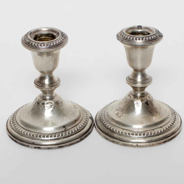 Vintage Empire Weighted Sterling Silver Candlesticks